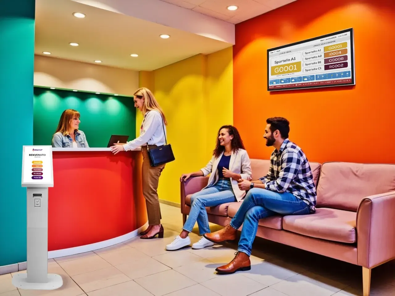 totem gestione code e digital signage